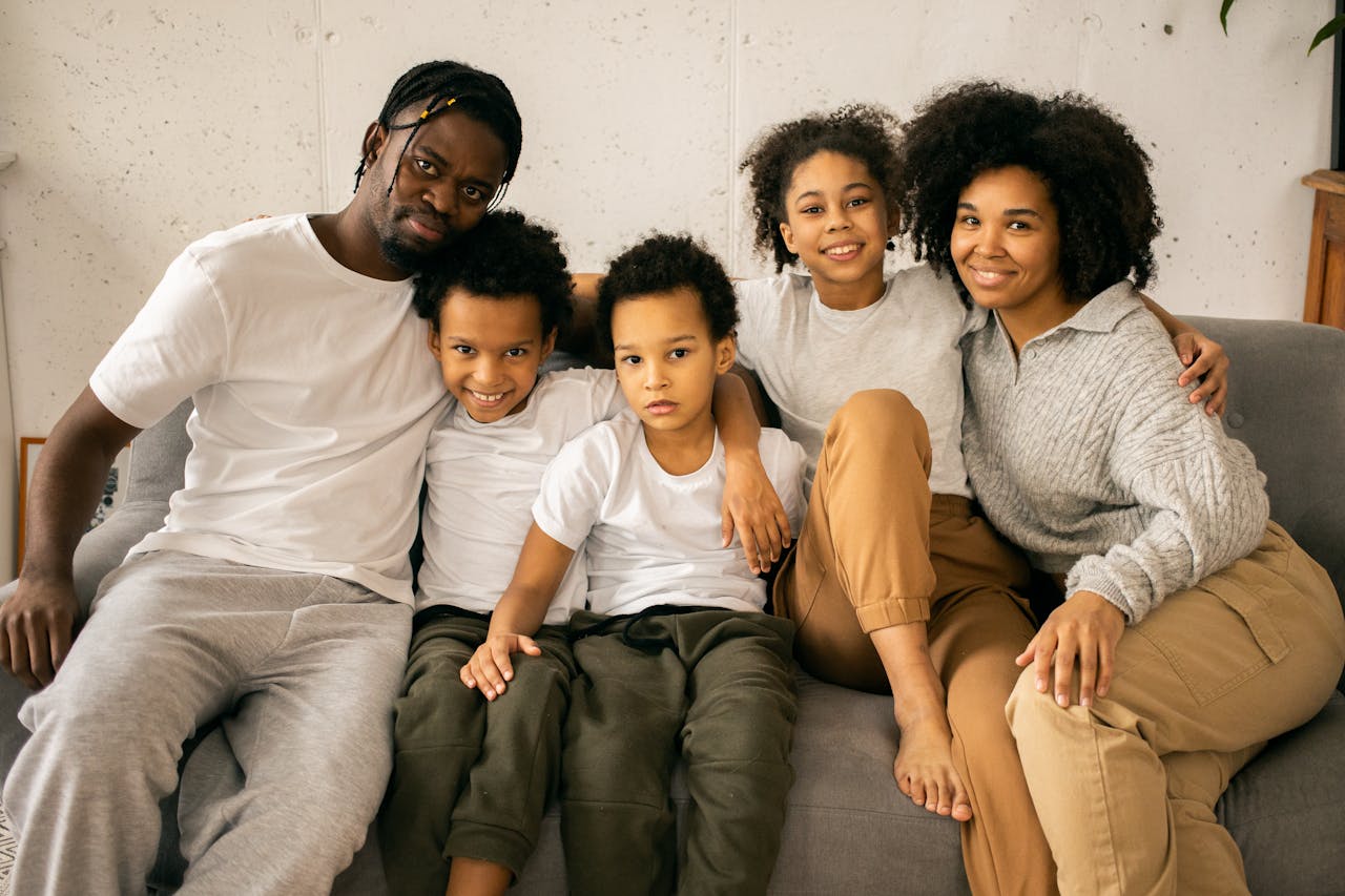 Happy family together
