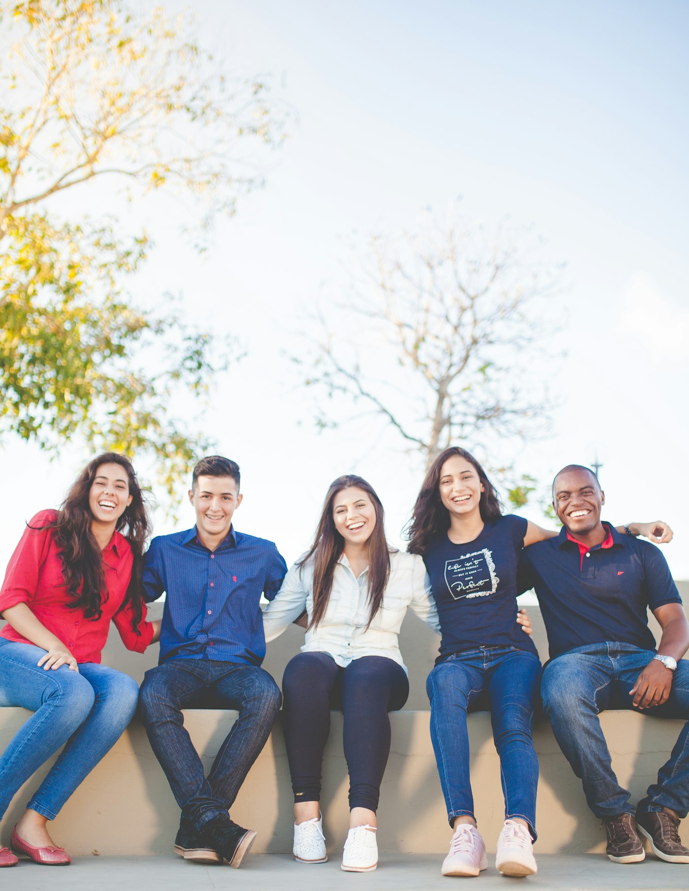 A diverse group of teenagers